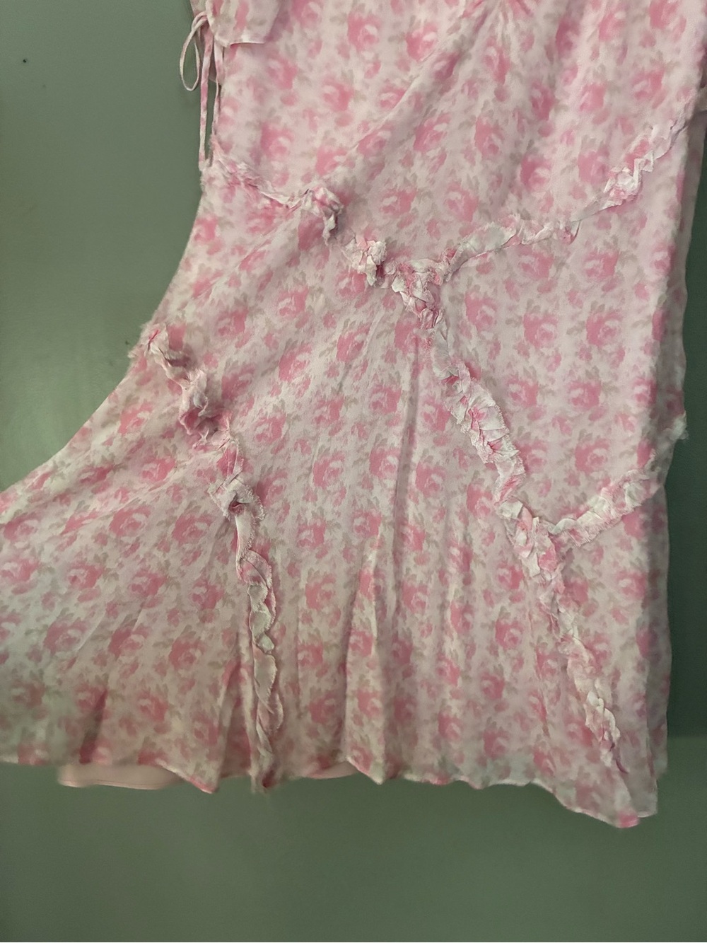 LOVESHACKFANCY Posh Dress | Pink Coquette Roses Floral | Feminine Girly Romantic - Picture 3 of 11
